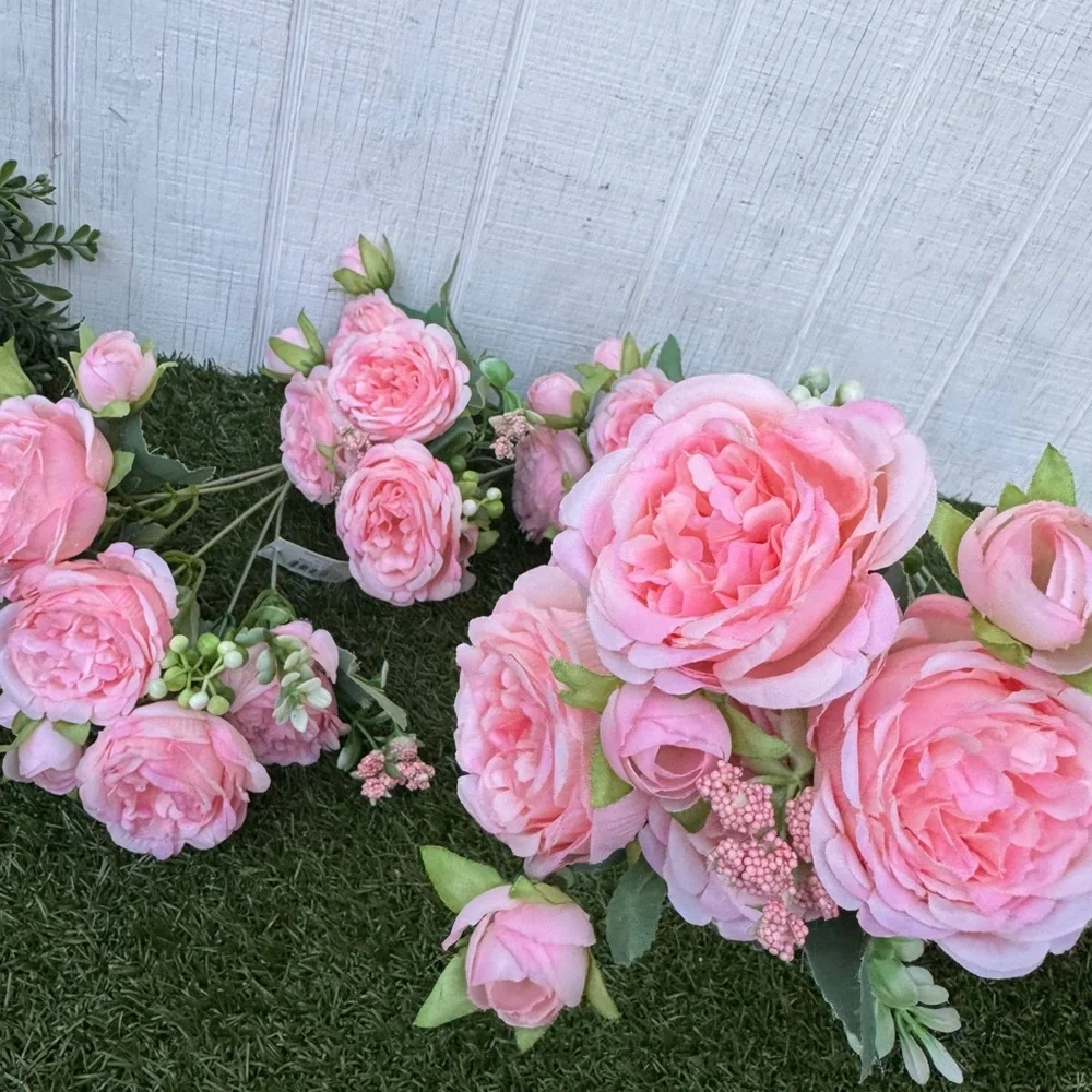 Soft Pink Artificial Rose Bouquet